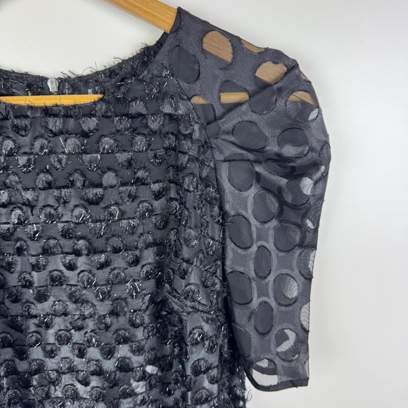 NWT W118 by Walter Baker Prya Dress Size XS Black Polka Dot Puff Sleeve Party - Picture 2 of 10